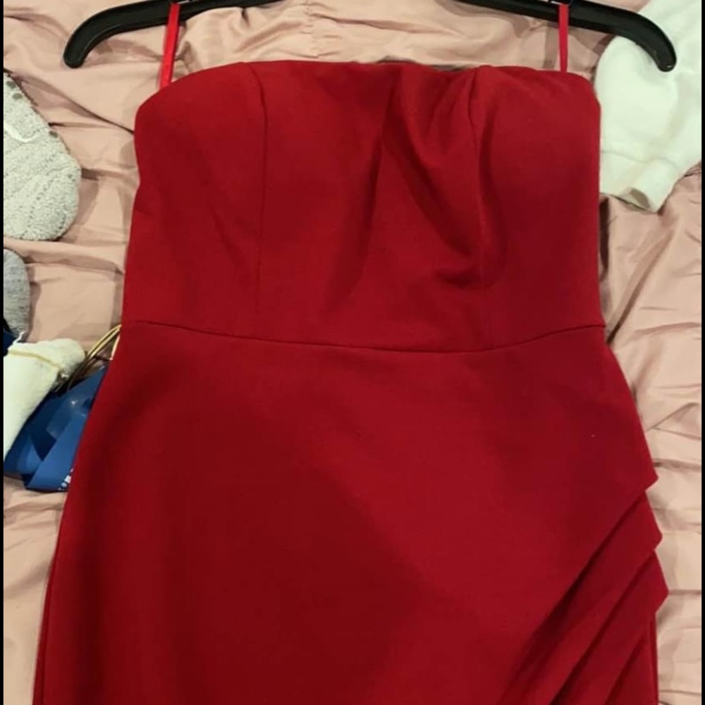 Red cocktail dress